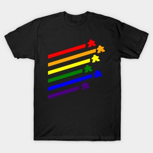 Rainbow Flying Meeples T-Shirt